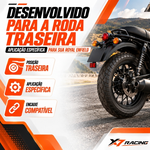 Disco Freio Traseiro Royal Enfield Himalayan 411 Scram 411 Continental GT 650 Interceptor 650
