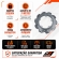 Disco Freio Traseiro NC 750X NC 750S Fixação 5 Pontos X7 Racing