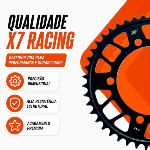 Coroa X7 17 Dentes BMW S1000RR Passe 525H Alta Resistência