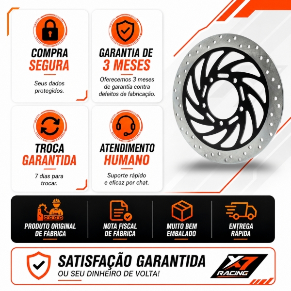 Disco Dianteiro Novo Moto Bajaj Dominar 160/200 Cilindradas