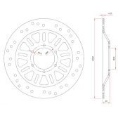 DISCO FREIO DIANTEIRO HAOJUE NK 150 240MM X7 RACING