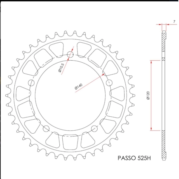 Pinhão X7 Racing 17 Dentes Passe 525H Para Suzuki DL 1000 GSXR 750