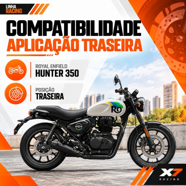 Disco Freio Traseiro Moto Royal Enfield Hunter 350 Novo Aço Carbono