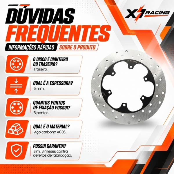 Disco Freio Traseiro Royal Enfield Himalayan 411 Scram 411 Continental GT 650 Interceptor 650
