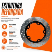 Disco de Freio Dianteiro X7 Racing Bandit TR Aço Carbono A036 Perfurado Preto