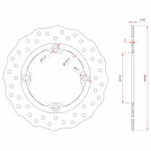 Disco de Freio Traseiro Aço Carbono A036 Haojue DR160 Novo