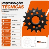 Pinhão X7 17 Dentes BMW S1000RR Passe 525H Alta Resistência