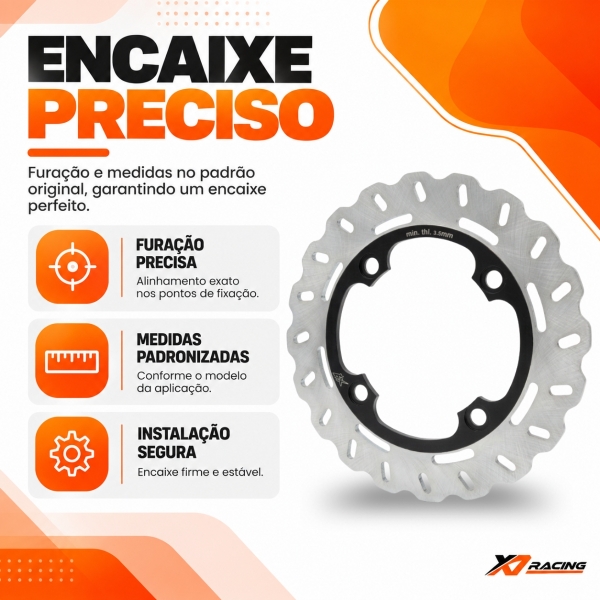 Disco Freio Traseiro Moto Shineray Strom 200 2024-2026 Novo Aço Carbono