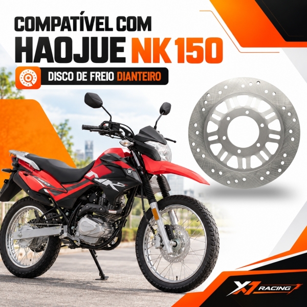 DISCO FREIO DIANTEIRO HAOJUE NK 150 240MM X7 RACING