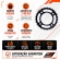 Coroa Twister 250 38Z Aço 1045 Alta Resistência 2015 A 2024 X7 Racing