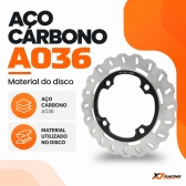 Disco Freio Traseiro Moto Shineray Strom 200 2024-2026 Novo Aço Carbono