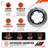 Disco de Freio Dianteiro X7 Racing Bandit TR Aço Carbono A036 Perfurado Preto