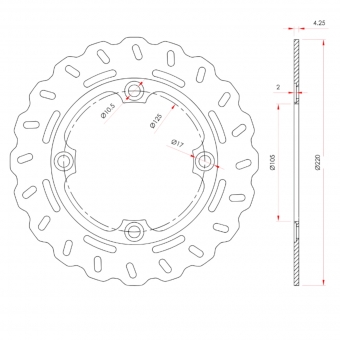 Disco Freio Traseiro Moto Shineray Strom 200 2024-2026 Novo Aço Carbono