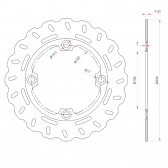 Disco Freio Traseiro Moto Shineray Strom 200 2024-2026 Novo Aço Carbono