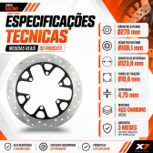Disco Freio Traseiro Moto Royal Enfield Hunter 350 Novo Aço Carbono