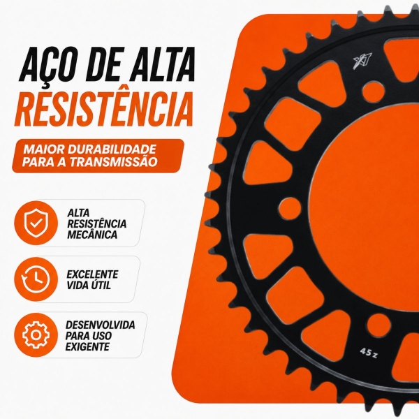 Coroa X7 17 Dentes BMW S1000RR Passe 525H Alta Resistência