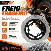 Disco De Freio Traseiro Novo Moto Kasinski Mirage 650 Reforçado Aço Carbono X7racing