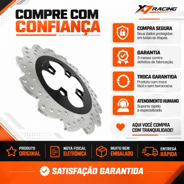 Disco Freio Traseiro Moto Shineray Shi 175 Efi Aço Carbono Novo