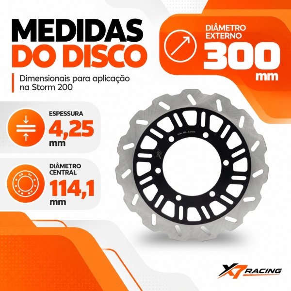Disco Dianteiro Moto SHINERAY STROM 200 2024 2025 2026 2027 Aço