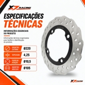 Disco de Freio Traseiro Aço Carbono A036 Haojue DR160 Novo