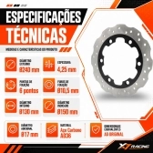 Disco Freio Dianteiro Moto Mottu Sport 110i KS/ESD Novo Aço Carbono