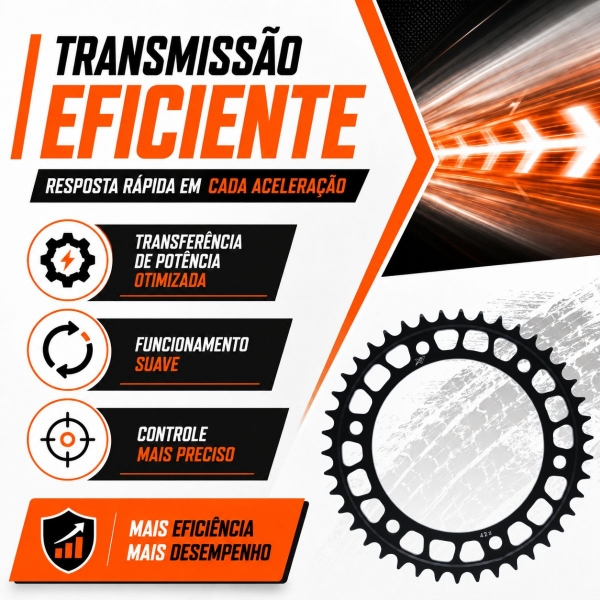 Coroa X7 Racing 42 Dentes BMW F800 GS 2013 a 2018 Passe 525 Alta Resistência