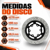 Disco De Freio Traseiro Novo Moto Kasinski Mirage 650 Reforçado Aço Carbono X7racing