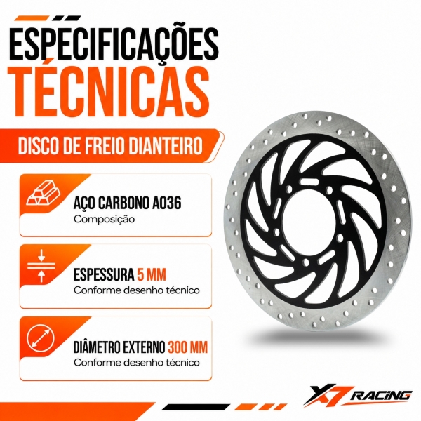 Disco Dianteiro Novo Moto Bajaj Dominar 160/200 Cilindradas