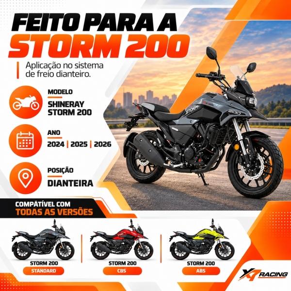 Disco Dianteiro Moto SHINERAY STROM 200 2024 2025 2026 2027 Aço