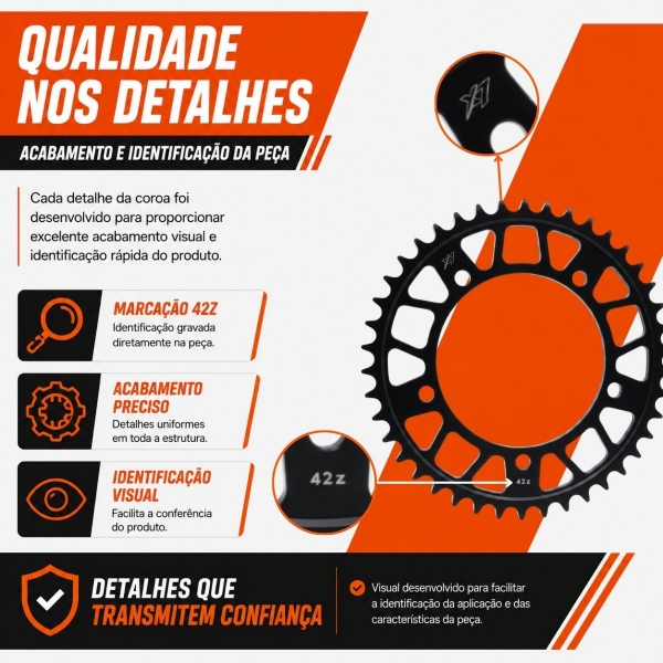 Coroa X7 Racing 42 Dentes Passe 525 Suzuki DL 1000 V-Strom