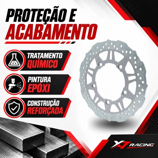 Disco Freio Dianteiro Novo Compatível Para Moto Haojue Master Ride 150 270mm Aço Carbono
