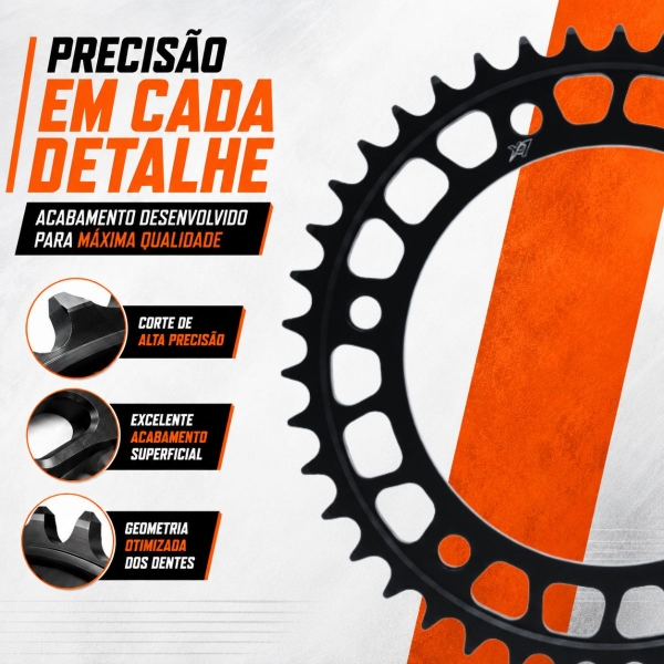 Coroa X7 Racing 42 Dentes BMW F800 GS 2013 a 2018 Passe 525 Alta Resistência