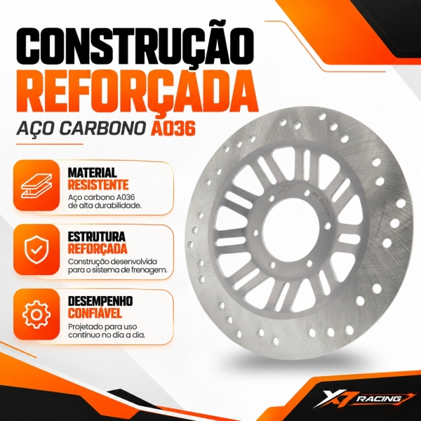DISCO FREIO DIANTEIRO HAOJUE NK 150 240MM X7 RACING