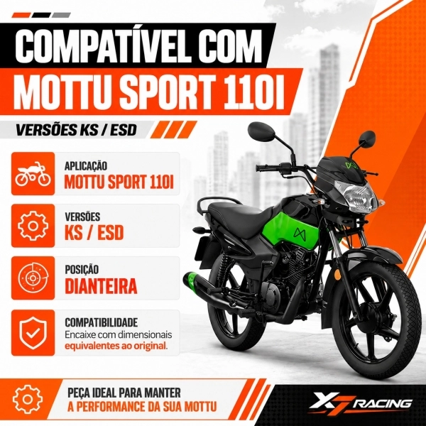 Disco Freio Dianteiro Moto Mottu Sport 110i KS/ESD Novo Aço Carbono