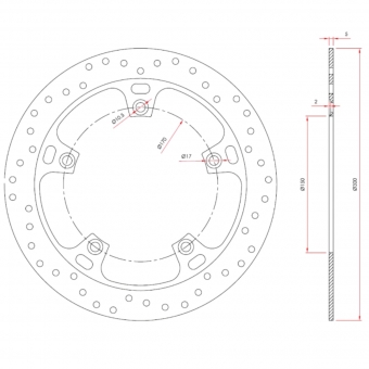 Disco Dianteiro Novo Compativel Para Royal Enfield Meteor Classic 350 300mm Aço A036