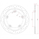 Disco Dianteiro Novo Compativel Para Royal Enfield Meteor Classic 350 300mm Aço A036