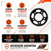 Coroa 38 Dentes X7 Racing Honda Strada Aço 1045 Alta Resistência