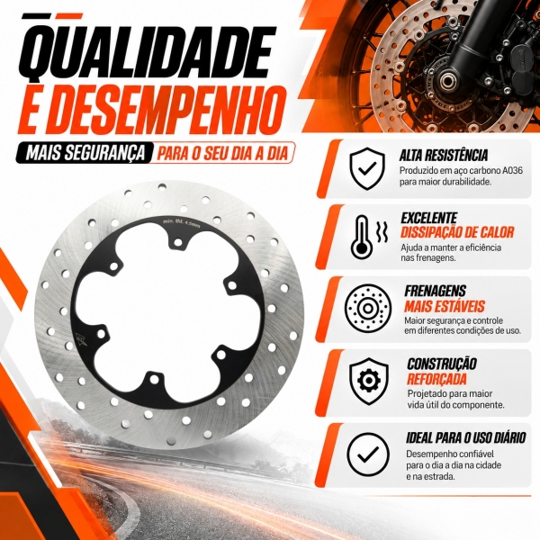 Disco Freio Traseiro Royal Enfield Himalayan 411 Scram 411 Continental GT 650 Interceptor 650