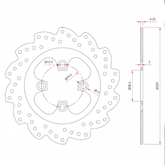 Disco Freio Dianteiro Moto Shineray Jet 50/125 220mm Novo X7racing