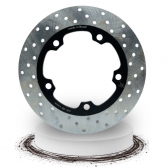 Disco de Freio Dianteiro X7 Racing Bandit TR Aço Carbono A036 Perfurado Preto