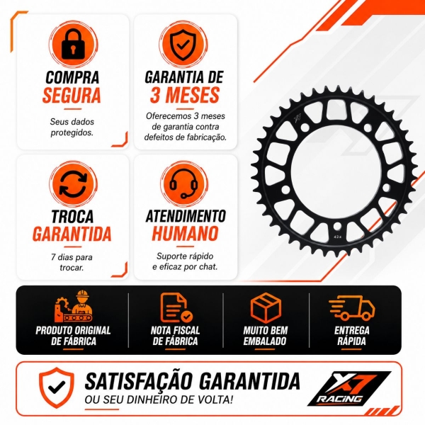 Coroa X7 Racing 42 Dentes Passe 525 Suzuki DL 1000 V-Strom