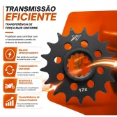 Pinhão X7 17 Dentes BMW S1000RR Passe 525H Alta Resistência