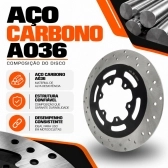 Disco De Freio Traseiro Novo Moto Kasinski Mirage 650 Reforçado Aço Carbono X7racing