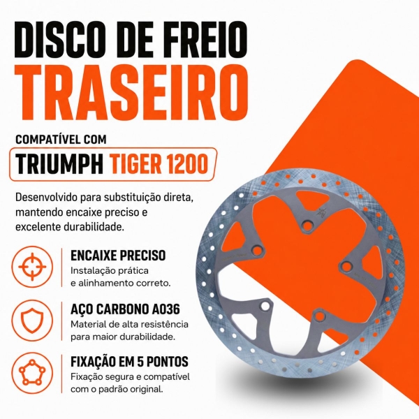 Disco Freio X7 Racing Triumph Tiger 1200 Aço Carbono