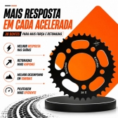 Coroa 38 Dentes X7 Racing Honda Strada Aço 1045 Alta Resistência