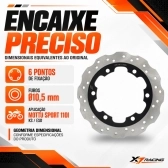 Disco Freio Dianteiro Moto Mottu Sport 110i KS/ESD Novo Aço Carbono