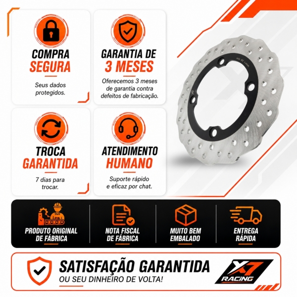 Disco de Freio Traseiro Aço Carbono A036 Haojue DR160 Novo