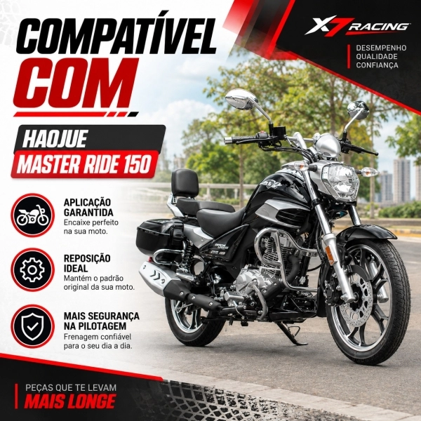 Disco Freio Dianteiro Novo Compatível Para Moto Haojue Master Ride 150 270mm Aço Carbono