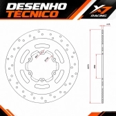Disco De Freio Traseiro Novo Moto Kasinski Mirage 650 Reforçado Aço Carbono X7racing