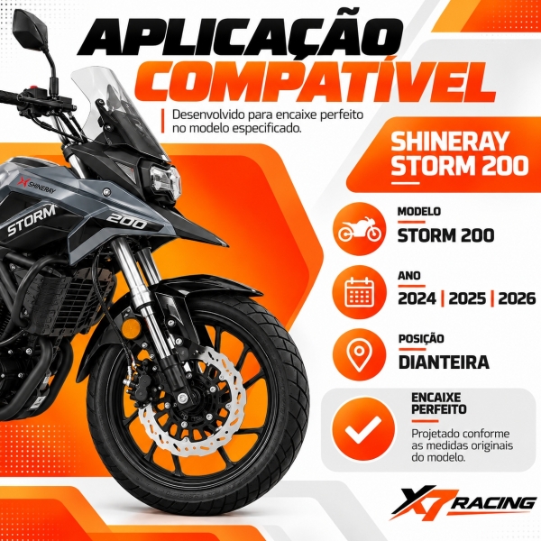 Disco Dianteiro Moto SHINERAY STROM 200 2024 2025 2026 2027 Aço
